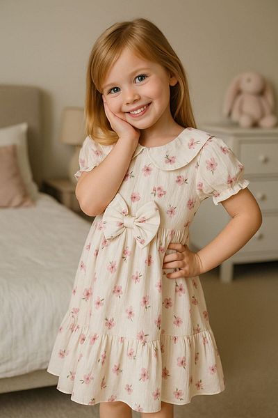 FYONCH Floral Patterned Woven Dress