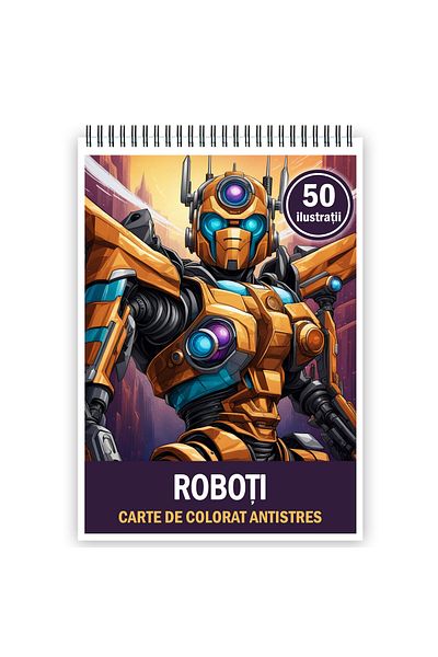 Legendary Gifts Coloring Book For Relaxation And Anti-stress, 50 Illustrations, Robots, 106 Pages, Format: A5