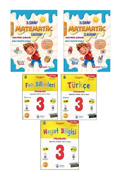 Üçgen Yayıncılık ve Mavi Deniz Yayıncılık 3. Sınıf Set 5 Kitap kampanyalı