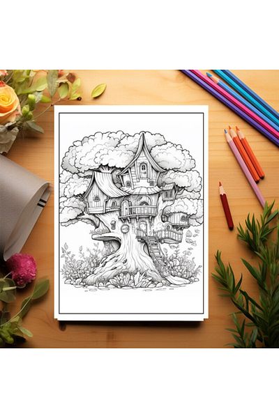 Legendary Gifts Coloring Book With 48 Illustrations, Magical Houses - Volume Ii, 106 Pages, Format: A5