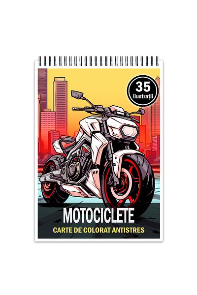 Legendary Gifts Coloring Book For Relaxation And Anti-stress, 35 Illustrations, Motorcycles, 76 Pages, Format: A5