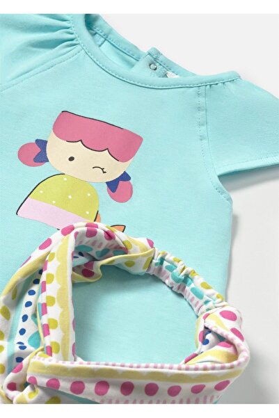 MAYORAL Baby Girl Hair Band T-Shirt Leggings Set Turquoise 1763