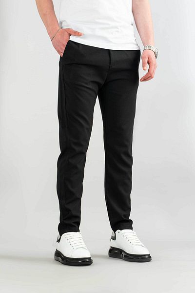 bombe Ανδρικό παντελόνι Jogger Slim Fit Slim Fit μαύρο