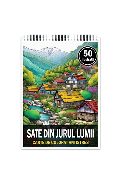 Legendary Gifts Anti-stress Coloring Book, 50 Illustrations, Villages Around The World, 106 Pages, Format: A5