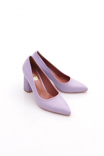DGN 660-22Y Women's Pointed Toe Low-cut Galvanized Heeled Shoes