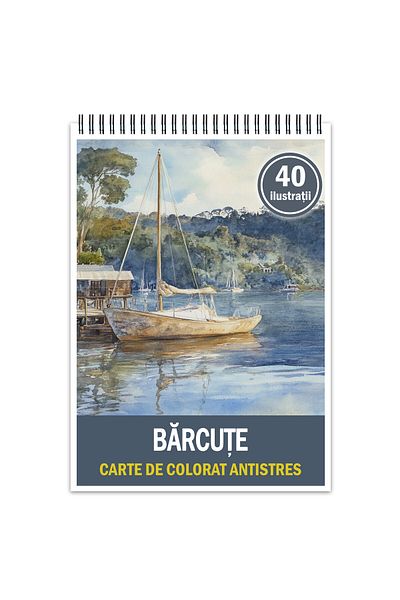 Legendary Gifts Anti-stress Coloring Book, 40 Illustrations Boats, 86 Pages, Format: A5