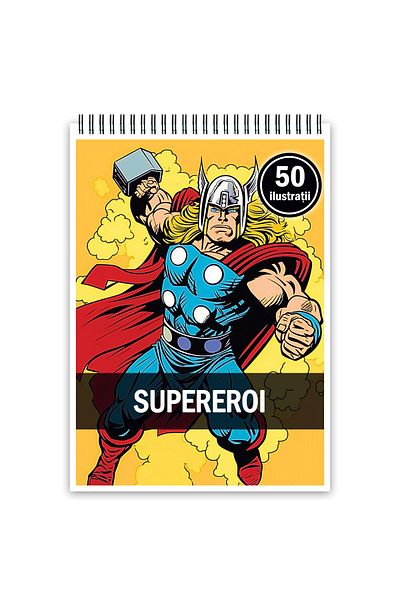Legendary Gifts Coloring Book, 50 Illustrations, Superheroes, 106 Pages, Format: A5