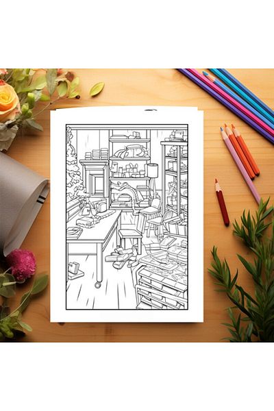 Legendary Gifts Coloring Book, 50 Illustrations, Santa's Home, 106 Pages, Format: A5