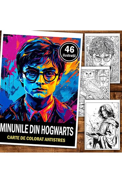 Legendary Gifts Anti-stress Coloring Book, 46 Illustrations, The Wonders Of Hogwarts, 98 Pages, Format: A5