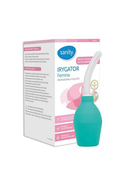 sanity Irigator vaginal Sanity Femina, profesional si delicat pentru igiena intima, capacitate 340 ml
