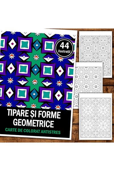 Legendary Gifts Anti-stress Coloring Book, 44 Illustrations Geometric Patterns And Shapes, Format: A5