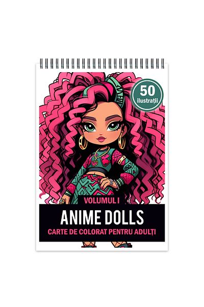 Legendary Gifts Adult Coloring Book, 50 Illustrations, Anime Dolls - Volume I, 106 Pages