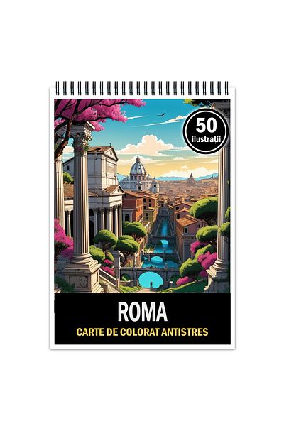 Legendary Gifts Coloring Book For Relaxation And Anti-stress, 50 Illustrations, Rome, 106 Pages, Format: A5