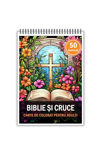 Legendary Gifts Coloring Book, 50 Illustrations, Bible And Cross, 106 Pages, Format: A5