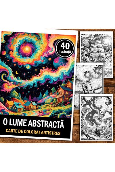 Legendary Gifts Anti-stress Coloring Book, 40 Illustrations An Abstract World, 86 Pages, Format: A5