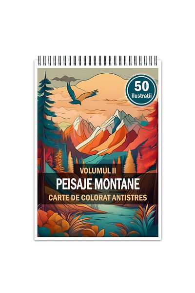 Legendary Gifts Anti-stress Coloring Book, 50 Illustrations Mountain Landscapes - Volume Ii, 106 Pages, Format: A5