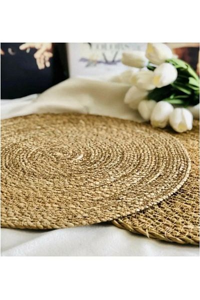 BALCI HEDİYELİK Trivet Wicker Teapot Trivet Pan Bottom Organic Wicker 21 cm Nihalebyl