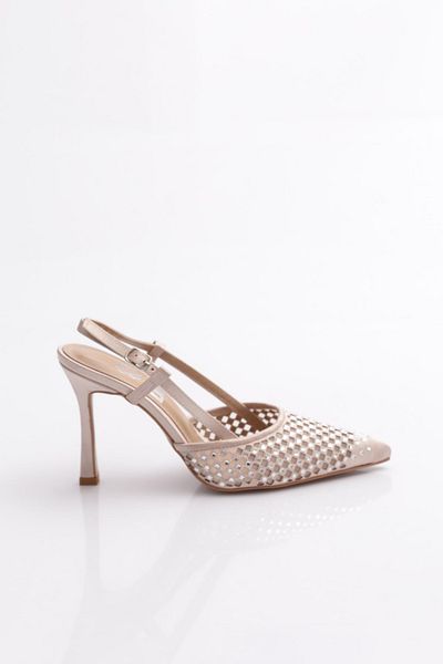 DGN 6704 Women's Back Tie Heeled Evening Dress Shoes