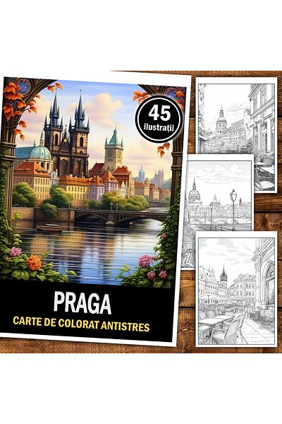 Legendary Gifts Coloring Book For Relaxation And Anti-stress, 45 Illustrations, Prague, 96 Pages, Format: A5