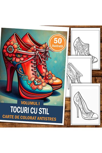 Legendary Gifts Anti-stress Coloring Book, 50 Illustrations Heels With Style - Volume I, 106 Pages, Format: A5