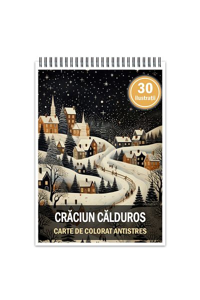 Legendary Gifts Anti-stress Coloring Book, 30 Warm Christmas Illustrations, 66 Pages, Format: A5