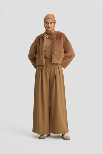Armine Πλισέ Παντελόνι Φούστα 24k2709 Camel