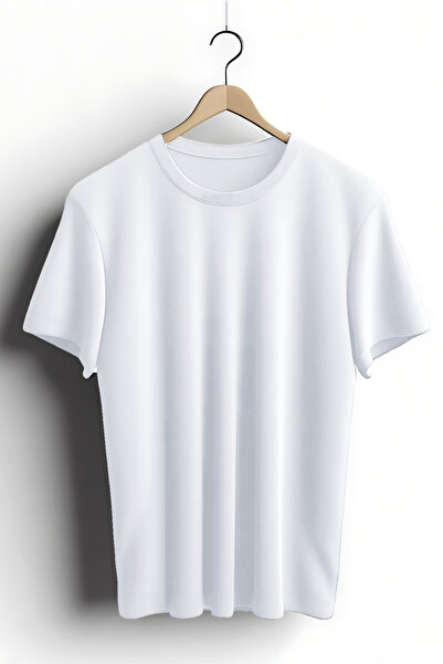 Zestia تي شيرت للجنسين، أساسي سادة، عادي، 100% قطن، تي شيرت أبيض رقم: 00481