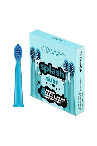 Vitammy Set of 4 toothbrush refills VITAMMY Splash TH1811-4 Surf, Blue