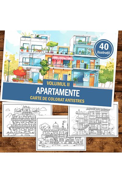 Legendary Gifts Anti-stress Coloring Book, 40 Illustrations Apartments - Volume Ii, 86 Pages, Format: A5