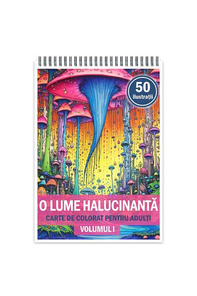 Legendary Gifts Anti-stress Coloring Book, 50 Illustrations, A Hallucinatory World - Volume I, 106 Pages, Format: A5