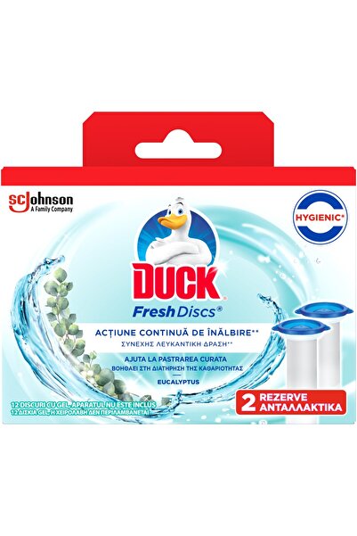 DUCK Odorizant toaleta rezerva cu gel Fresh Discs Eucalipt Duck