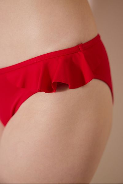 Penti Ori gerüschter roter Bikini-Unterteil