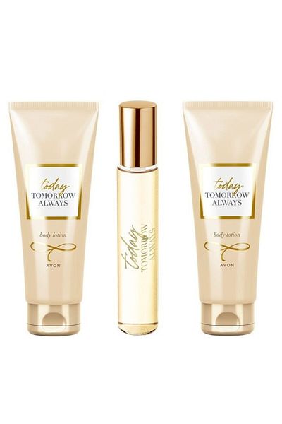 AVON Set Mini Eau de Parfum and 2x Lotion Today Tomorrow Always