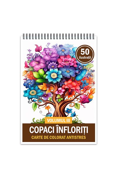 Legendary Gifts Anti-stress Coloring Book, 50 Illustrations, Flowering Trees - Volume Iii, 106 Pages, Format: A5