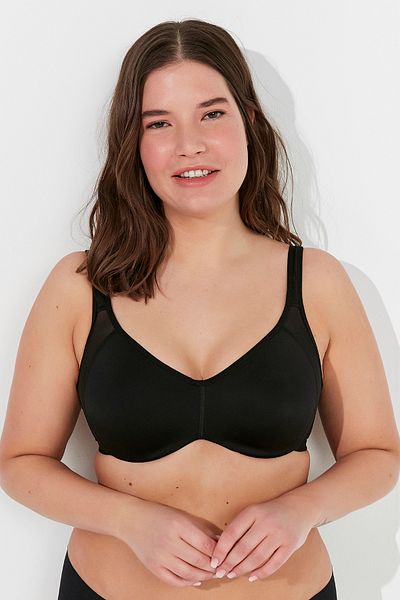 Penti Černá Plus Size Gathering Podprsenka s kosticí