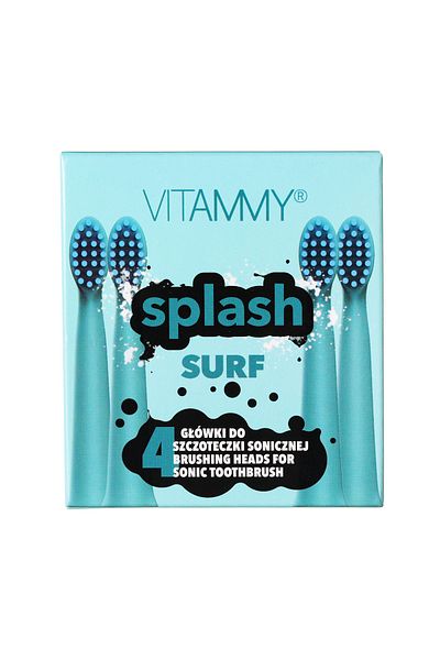 Vitammy Set of 4 toothbrush refills VITAMMY Splash TH1811-4 Surf, Blue