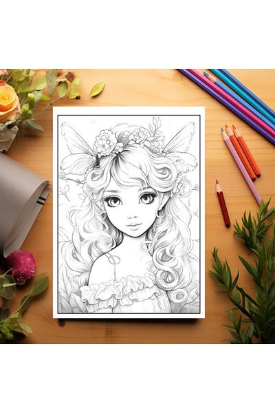 Legendary Gifts Coloring Book, 50 Illustrations, Forrest Fairy, 106 Pages, Format: A5
