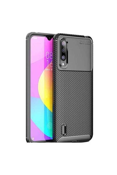 Smart Tech Xiaomi Mi 9 Lite Karbon Desenli Negro Silikon Kılıf