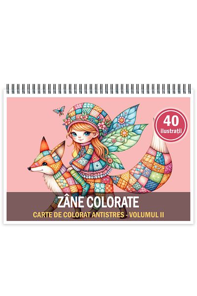 Legendary Gifts Anti-stress Coloring Book, 40 Illustrations Colored Fairies - Volume Ii, 86 Pages, Format: A5