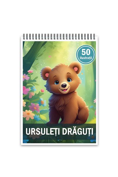 Legendary Gifts Coloring Book, 50 Illustrations, Cute Bears, 106 Pages, Format: A5