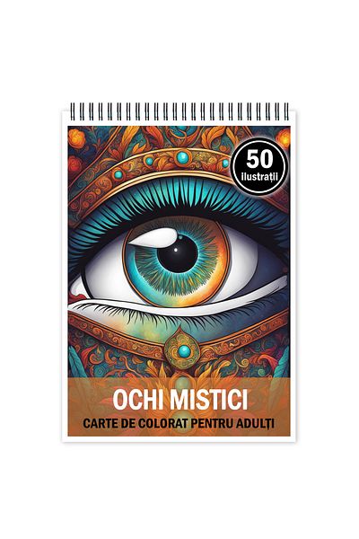 Legendary Gifts Anti-stress Coloring Book, 50 Illustrations, Mystic Eyes, 106 Pages, Format: A5