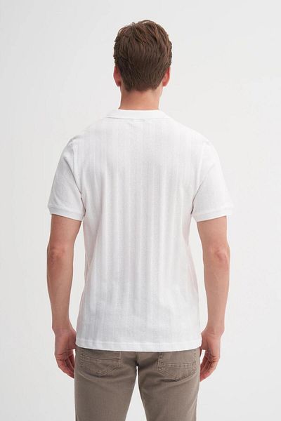 Cazador Μπλουζάκι Polo Neck Regular Fit Βαμβακερό με υφή