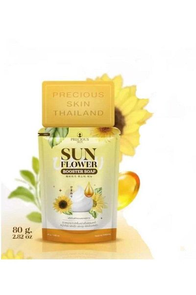precious Skin Thailand Sunflower Booster Soap – Skin Brightening & Nourishing Bath Bar – With Su
