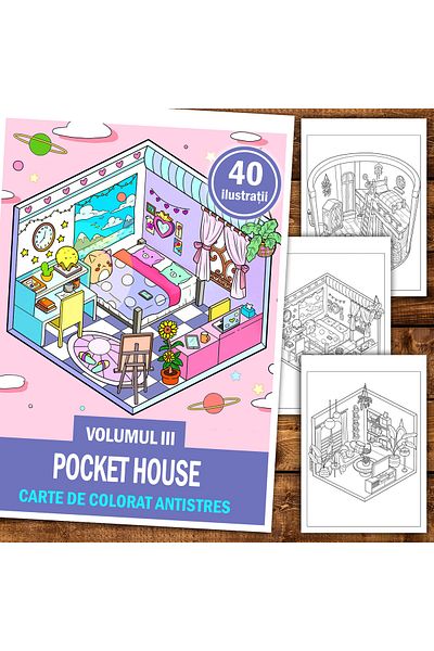 Legendary Gifts Anti-stress Coloring Book, 40 Illustrations Pocket House - Volume Iii, 86 Pages, Format: A5