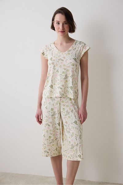 Penti Iris Floral Mehrfarbiges Capri-Pyjama-Set