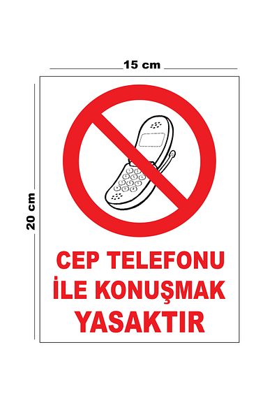 Lucena Metal Talking Prohibited Cell Phone 15cm X 20cm Warning Sign Directional Sign