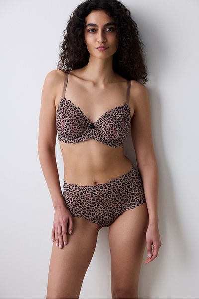 Penti Σουτιέν Leopard Curvy ανοιχτό καφέ