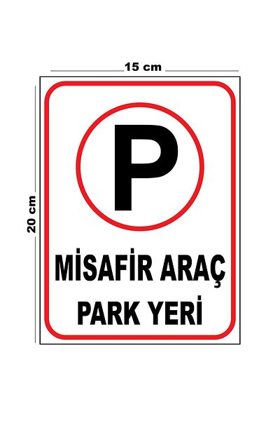 Lucena Metal Guest Car Parking 15cm X 20cm Warning Sign Directional Sign