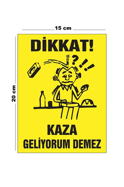 Lucena Metal Caution I Do Not Say Accident Is Coming 15cm X 20cm Warning Sign Directional Sign