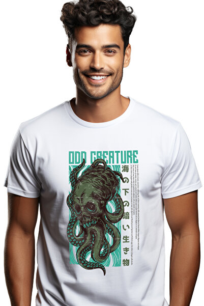 StoryGift Romania Tricou bărbătesc cu meduze cu tentacule, lumină albastră, t...